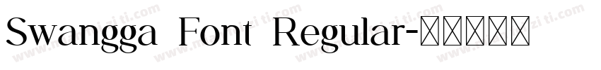 Swangga Font Regular字体转换